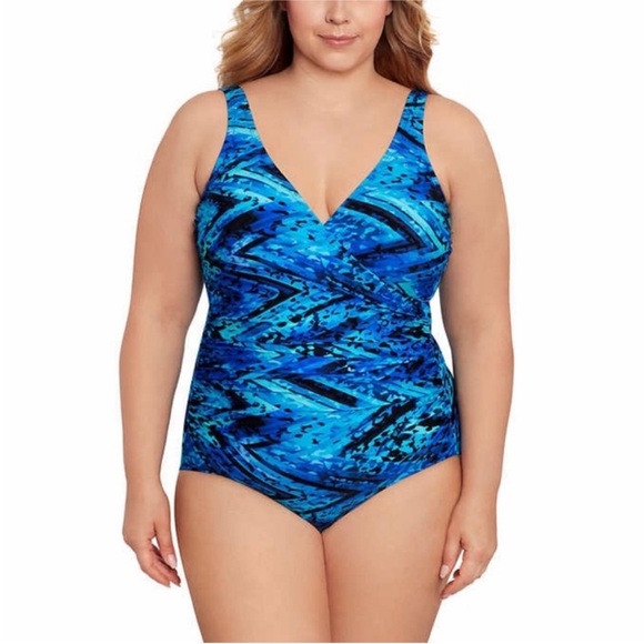 Miraclesuit Swim Miradonna By Miraclesuit Blue Water Wave Design